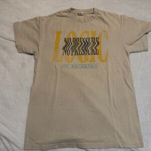 Logic No Pressure RD Style Tan Graphic Tee with Bold Print